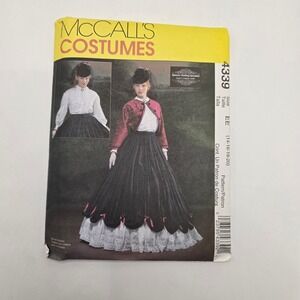 McCall's 4339 Sewing Pattern Civil War Costume Victorian Bolero Skirt Blouse EE